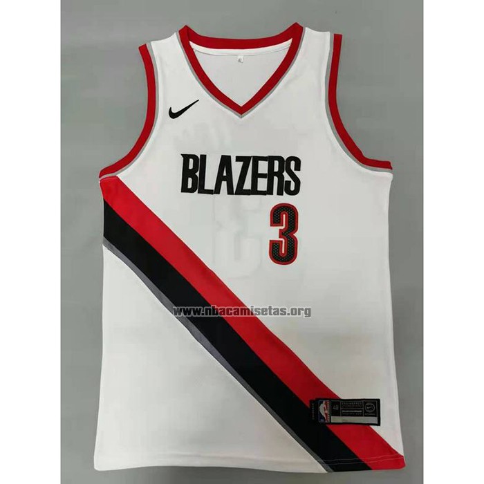 Camiseta Portland Trail Blazers C.j. McCollum NO 3 Association 2020-21 Blanco